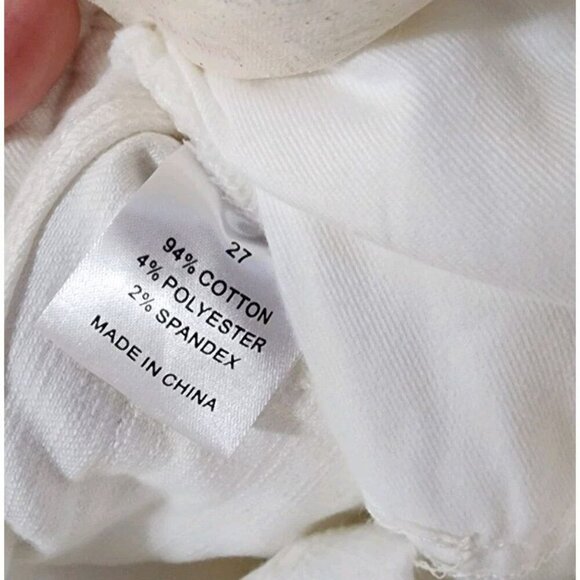 Johnny Was Size 27 The Braided Wide Leg High Rise Stretch Jean White $278 NWT - Picture 4 of 7